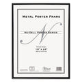 NuDell Metal Poster Frame, Plastic Face, 18 x 24, Black