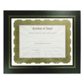 NuDell Leatherette Document Frame, 8.5 x 11, Black, Pack of Two