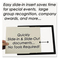 NuDell EZ Mount Document Frame with Trim Accent and Plastic Face, Plastic, 8.5 x 11 Insert, Black/Gold, 18/Carton