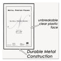 NuDell Metal Poster Frame, Plastic Face, 24 x 36, Black