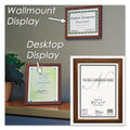 NuDell Solid Oak Hardwood Frame, 8.5 x 11, Walnut Finish