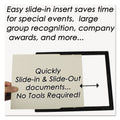 NuDell EZ Mount Document Frame with Trim Accent and Plastic Face, Plastic, 8.5 x 11 Insert, Black/Gold