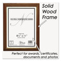 NuDell Solid Oak Hardwood Frame, 8.5 x 11, Walnut Finish