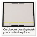 NuDell EZ Mount Document Frame with Trim Accent and Plastic Face, Plastic, 8.5 x 11 Insert, Black/Gold