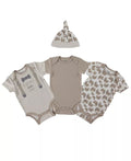 Chickpea Baby Boys 4-PC. Printed Cotton Bodysuits & Hat Set by Vanessa Jane