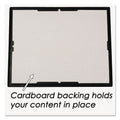 NuDell EZ Mount Document Frame with Trim Accent and Plastic Face, Plastic, 8.5 x 11 Insert, Black/Gold, 18/Carton