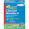 Children's Claritin 24-Hour Non-Drowsy Allergy Relief, 5mg Loratadine, Grape Flavor, 30 Chewable Tablets
