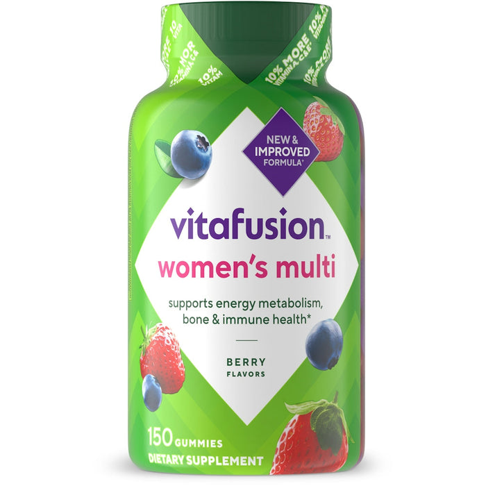 Vitafusion Women's Multivitamin Gummies, Daily Health & Energy Metabolism Support, Berry Flavors, 150 Count by Pasteur Pharmacy