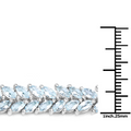 Natural Aquamarine Silver Bracelet by Fine Color Jewels
