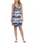 Raviya Women’s Sleeveless Tie-Dye Crochet Cover-Up Dress, Navy, Large by Vanessa Jane