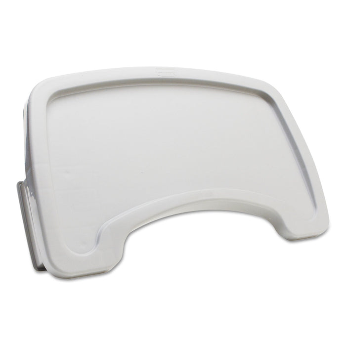 Rubbermaid Sturdy Chair Microban Youth Seat Tray for Rubbermaid Commercial Youth Seats, 18.5" x 11.5" x 3.25", Plastic, Platinum