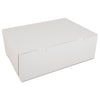 SCT White One-Piece Non-Window Bakery Boxes, 14.5 x 10.5 x 5, White, Paper, 100/Carton