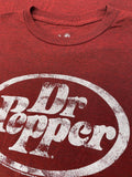 Dr Pepper Distressed Logo T-Shirt - Red by Tee Luv
