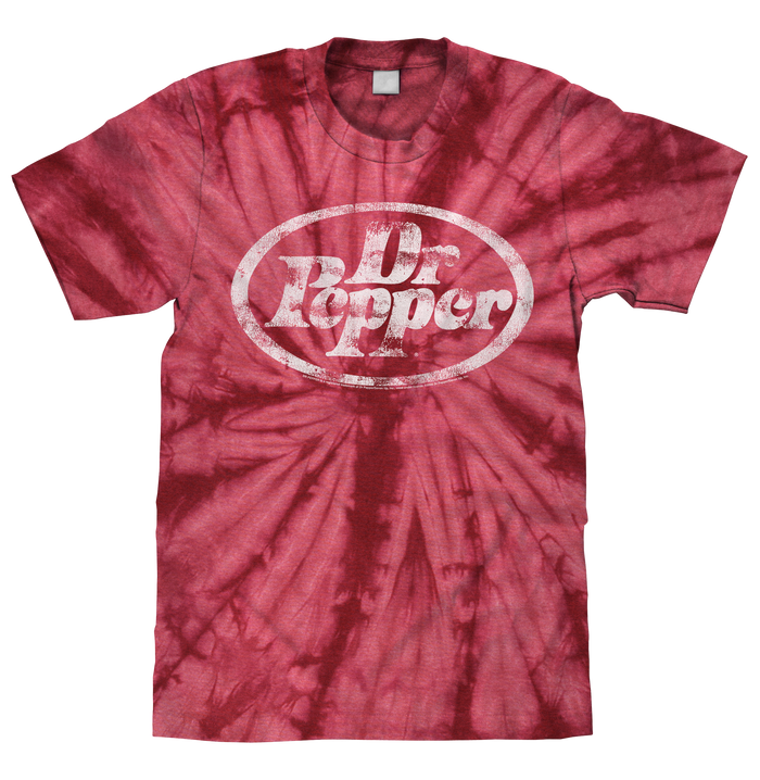 Dr. Pepper Tie Dye T-Shirt - Crimson Red Tie Dye by Tee Luv
