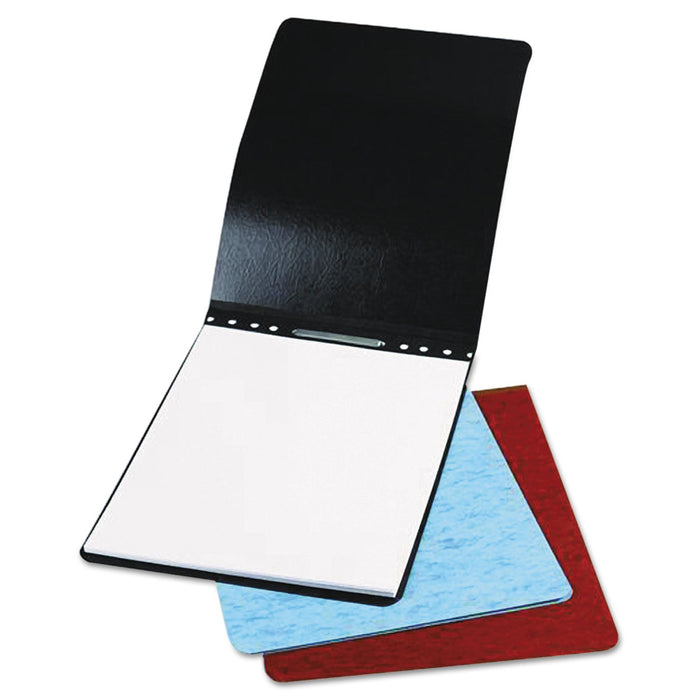 ACCO PRESSTEX Report Cover with Tyvek Reinforced Hinge, Top Bound, Two-Piece Prong Fastener, 2" Capacity, 11 x 14,  Red/Red