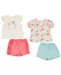 Chickpea Baby Girls 4-Pc. T-Shirts and Shorts Set, 3-6 Months by Vanessa Jane