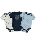 Chickpea Cutie Pie Baby Boys 3-PC. Printed Bodysuits Set, 3-6 Months by Vanessa Jane