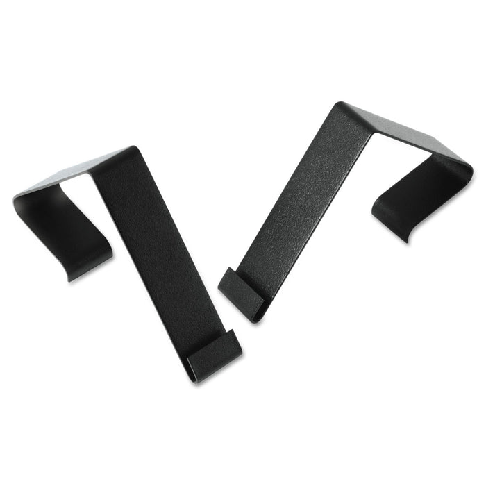 Quartet Cubicle Partition Hangers, For 1.5" to 2.5" Thick Partition Walls, Black, 2/Set