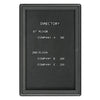 Quartet Enclosed Magnetic Directory, 24 x 36, Black Surface, Graphite Aluminum Frame