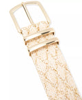 Inc International Concepts Woven Metallic Fabric Panel Belt, Size Large by Vanessa Jane