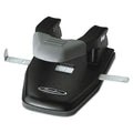 Swingline 28-Sheet Comfort Handle Steel Two-Hole Punch, 1/4" Holes, Black/Gray