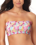 California Waves Juniors Smocked Bandeau Bikini Top by Vanessa Jane