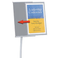 Quartet Designer Sign Stand, Silver Aluminum Frame, 11 x 17