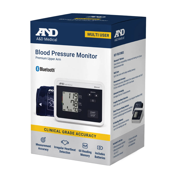 Advanced Bluetooth Blood Pressure Monitor, Upper Arm Gold Edition – Multi-User Sharing by Pasteur Pharmacy