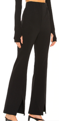 Free People Women’s Real Deal Slit Pants – Black – Size XS by Vanessa Jane