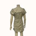 Lulus Reason To Be Cream Floral Print Off-the-Shoulder Mini Dress, Size Large by Vanessa Jane