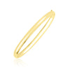 10k Yellow Gold Dome Style Shiny Bangle