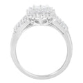 10K White Gold Diamond Cluster Ring (1 cttw, H-I Color, I1-I2 Clarity) by Bids.com
