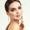18K Bead Ball And Pearl Long Drop Earrings by DailySale