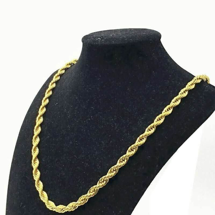 18k Diamond Cut Rope Chain Necklace 5MM by DailySale