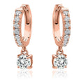 18K Gold Dangle Crystal Drop Huggie Earrings by DailySale
