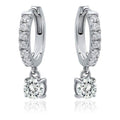18K Gold Dangle Crystal Drop Huggie Earrings by DailySale