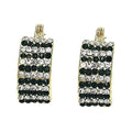 18k Gold-filled Emerald Crystal Pavé High-polish Cubic Zirconia Earrings by DailySale