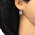 18k Gold Filled High Polish Finish 5 Line Sapphire Crystal Earring by DailySale