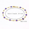 18k Gold Filled High Polish Finish Blue Crystal Ankle Bracelet by DailySale