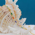 18k Gold Filled High Polish Finish Gold And Multi Color Dark Crystal Baguette Anklet by DailySale