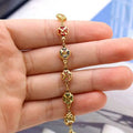 18k Gold Filled High Polish Finish Gold Multi Color Crystal Anklet by DailySale