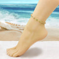 18k Gold Filled High Polish Finish Gold Multi Color Crystal Anklet by DailySale