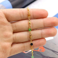 18k Gold Filled High Polish Finish Multi Color Ball Crystal Ankle Bracelet by DailySale