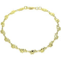 18k Gold Filled High Polish Finsh Elephant Link Anklet Bracelet by DailySale
