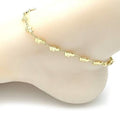 18k Gold Filled High Polish Finsh Elephant Link Anklet Bracelet by DailySale