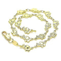 18k Gold Filled High Polish Finsh Elephant Link Anklet Bracelet by DailySale