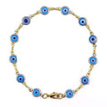 18k Gold Filled High Polish Finsh Evil Eye Bracelet by DailySale