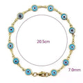 18k Gold Filled High Polish Finsh Evil Eye Bracelet by DailySale