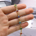 18k Gold Filled High Polish Finsh Evil Eye Bracelet by DailySale