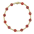 18k Gold Filled High Polish Finsh Evil Eye Bracelet by DailySale